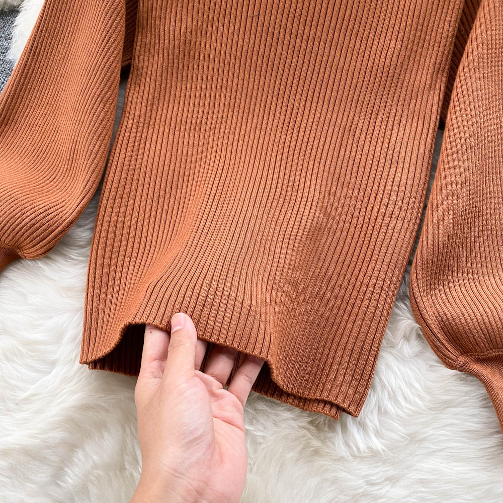 Pullover- und Rock-Set mit Kürbisgewürz