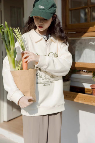 Sudadera polo con conejitos lindos