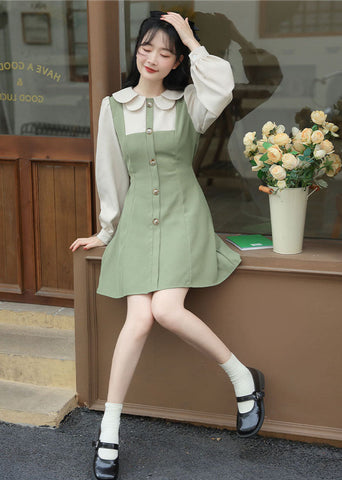 Twofer Minikleid mit Muschelkragen