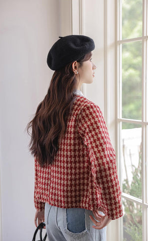 Houndstooth Tweed Jacket