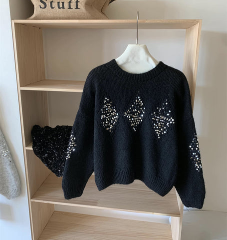 Sequin Diamond Sweater