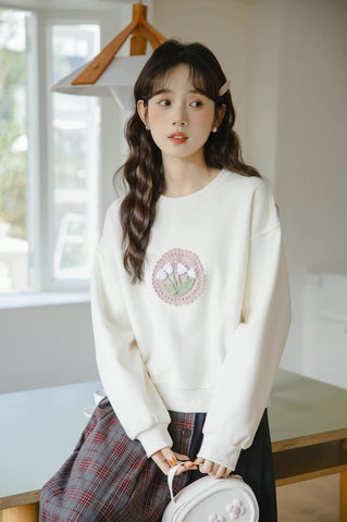 Sudadera de tulipán de crochet