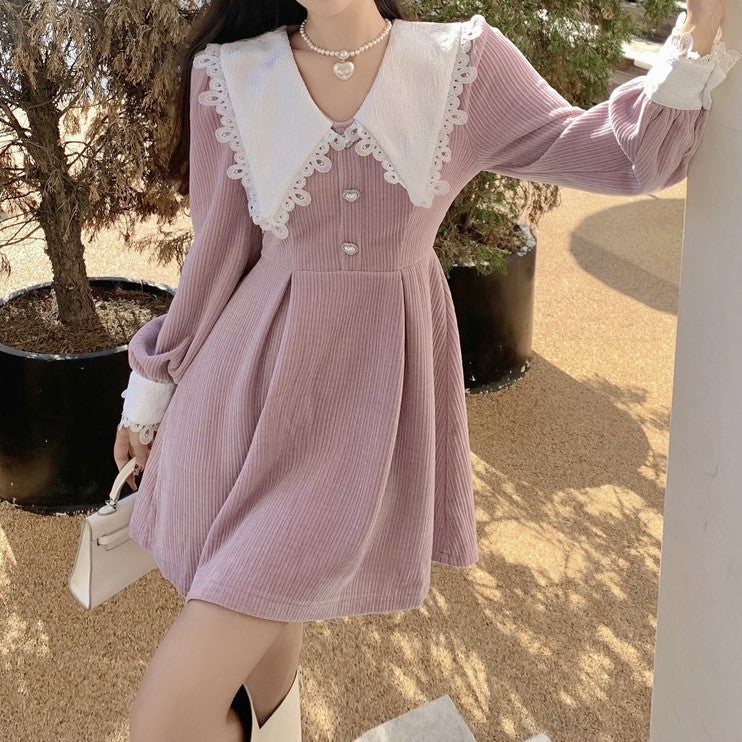 Sweet Love Peter Pan Knit Dress