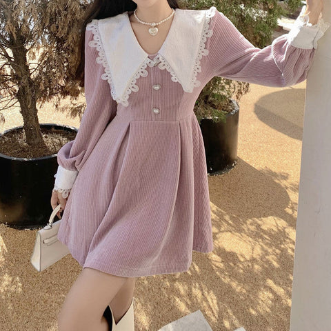 Sweet Love Peter Pan Knit Dress
