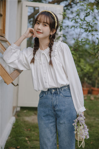 Essential Ruffle Trim Blouse