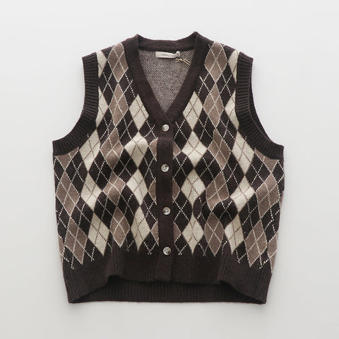 Autumn Argyle Plaid Vest