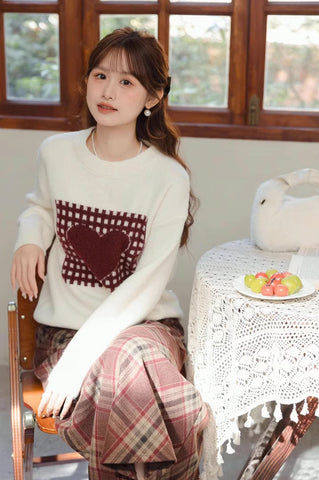 Patchwork Heart Sweater