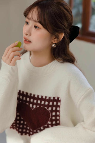 Patchwork Heart Sweater