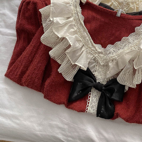 Ruffle Lace Sweater