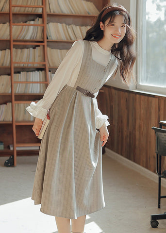 Vestido estilo pichi de rayas pastel