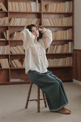 Marshmallow Puff Sleeve Blouse