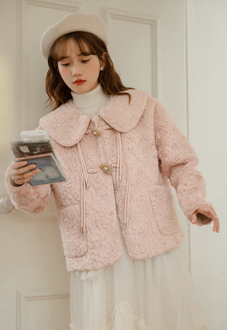 Abrigo de peluche de corderito