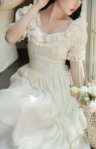 Blanc Rose Midikleid