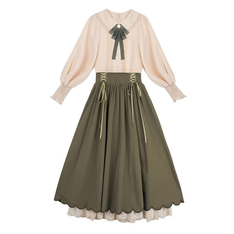 Conjunto de blusa y falda Evergarden