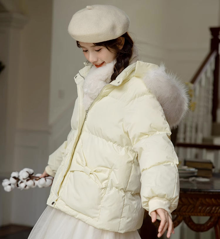 Little Bow Puffer Jacket