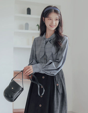 Button Up Suede Pinafore Dress