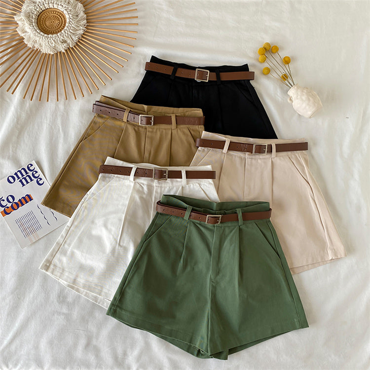 Everyday Neutrals Belted Shorts