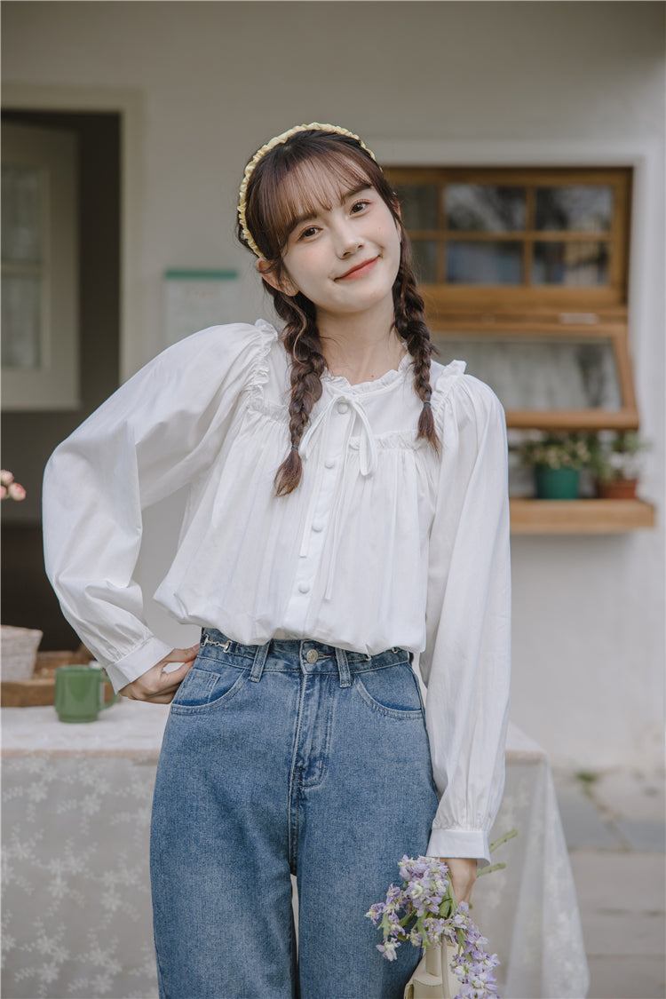 Essential Ruffle Trim Blouse