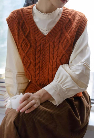 Maple Cable Knit Vest
