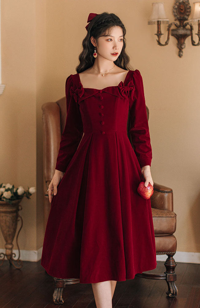 Vestido midi de ante de manzana venenosa