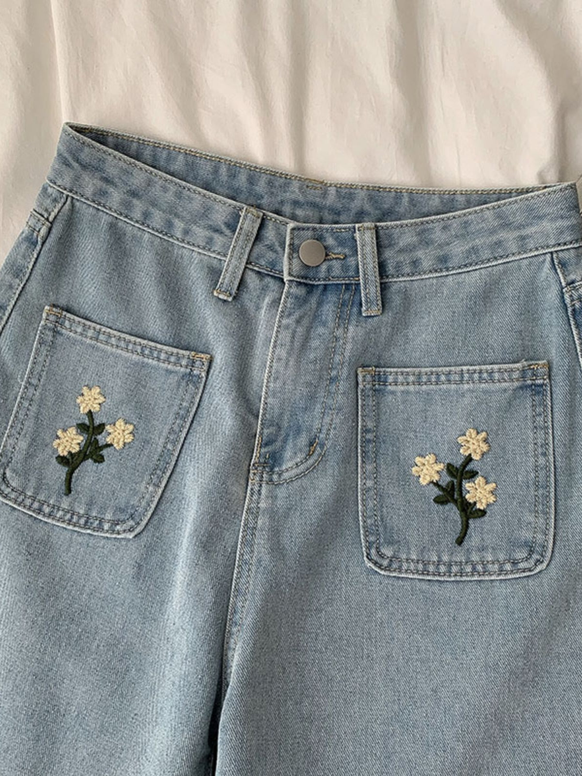 Posy Pockets Embroidered Shorts