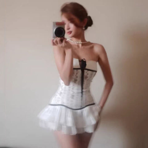 y2k Aesthetic Lace Tops Dark Academia Clothes Ruffles V Neck Sleeveless Camisole 2000s Gothic Clothing Streetwear