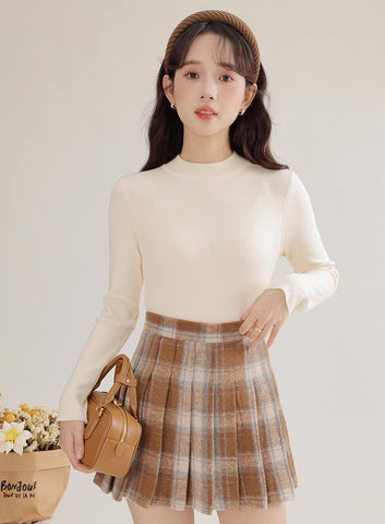 Gerösteter karierter Plissierter Tennisrock