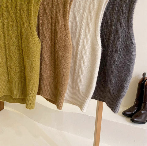 Fall Cable Knit Vest
