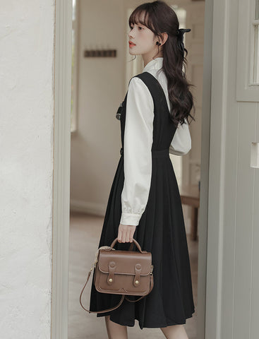 Journalist Midi Pinafore Set