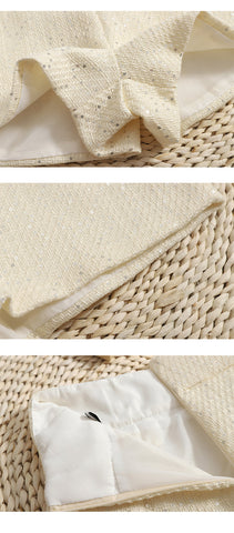 Pantalones cortos de tweed con lentejuelas a medida