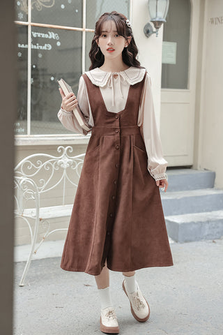 Little Baker Button Up Pinafore Dress