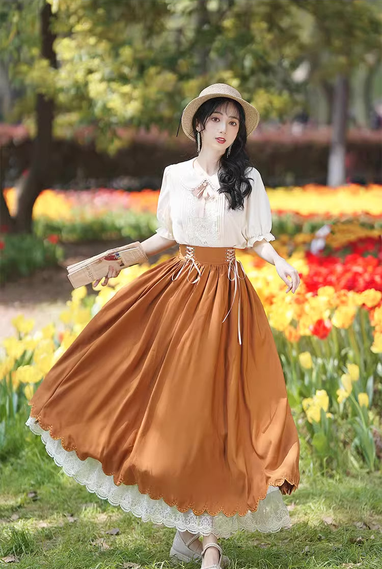 Evergarden Short Sleeve Blouse & Skirt Set