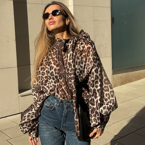Leopard Print Long Sleeve Shirt