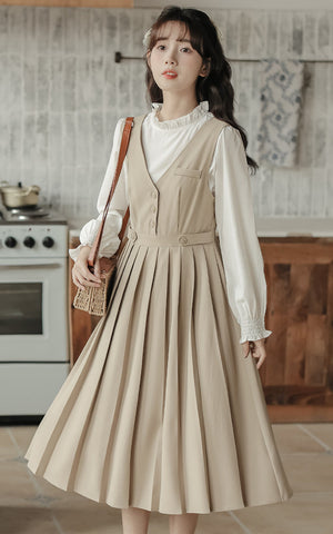 Journalist Midi Pinafore Set
