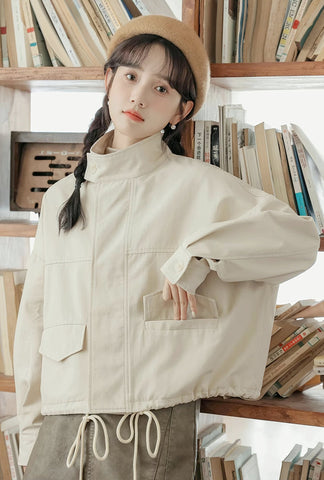 Cropped Worker Utility Jacket