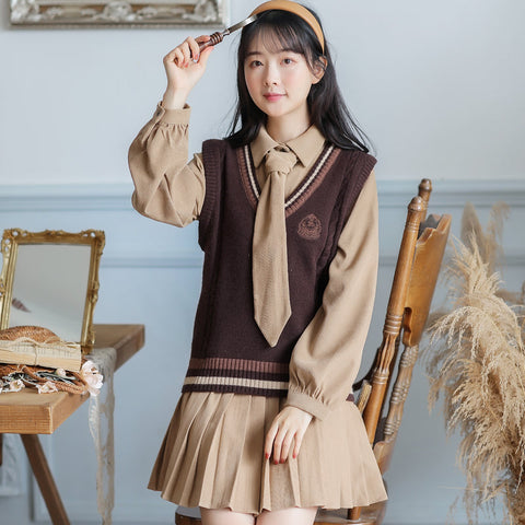 Prep School Vest & Dress Set