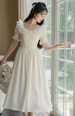 Blanc Rose Midikleid