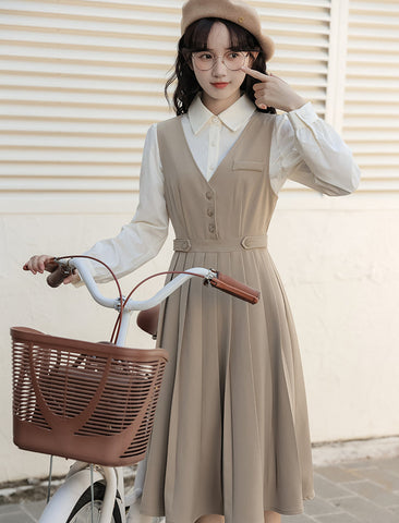 Journalist Midi Pinafore Set