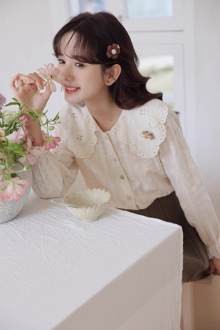 Floral Broderie Blouse