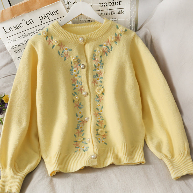 Floral Embroidered Cardigan