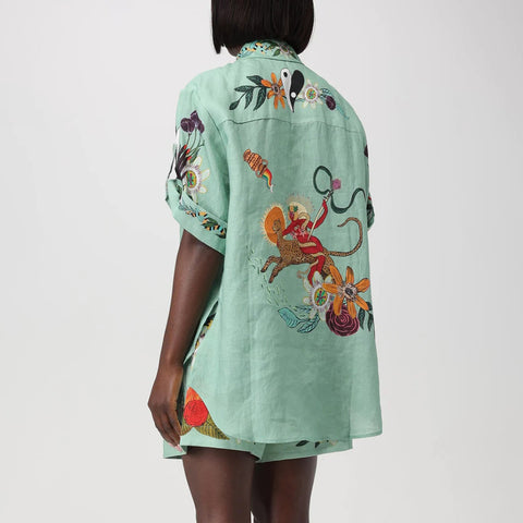 Piece Set Button Down Short Sleeve