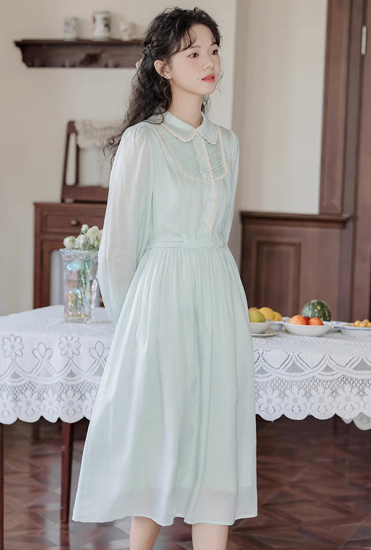 Sunday Tea – Langärmliges Midikleid