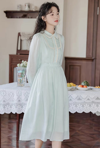 Sunday Tea – Langärmliges Midikleid