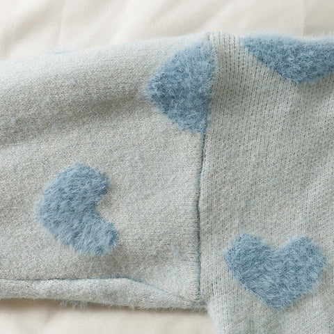 Fuzzy Hearts Sweater