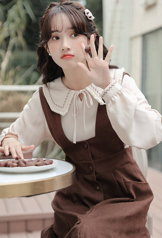 Little Baker Button Up Pinafore Dress