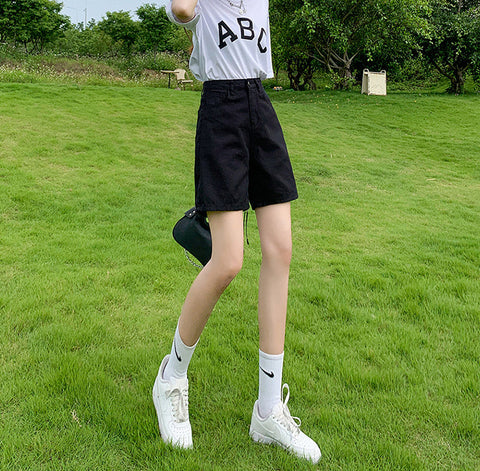Rainbow Denim Bermuda Shorts