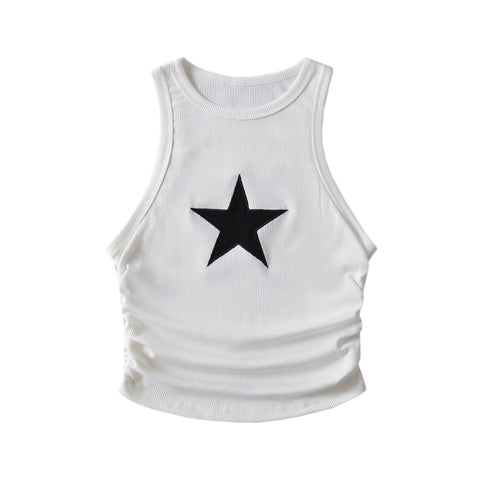 Star Patch Cropped Tank Top