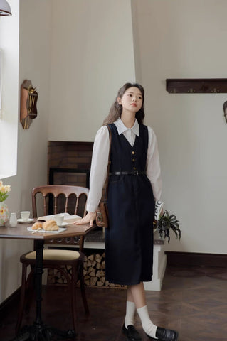 Denim Midi Pinafore