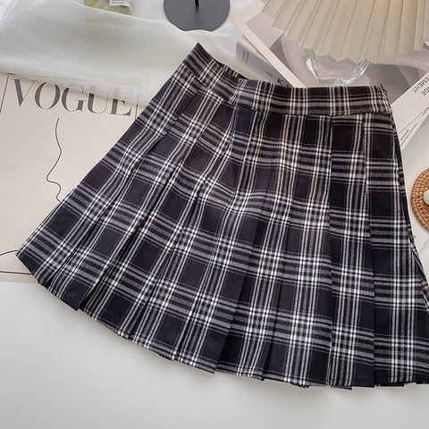 College-Tennisrock mit Karomuster