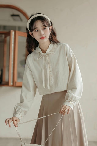 Ruffle Tie Blouse